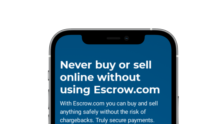 Escrow.com tablet image